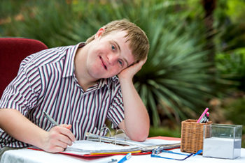 Image of a students with a learning disability