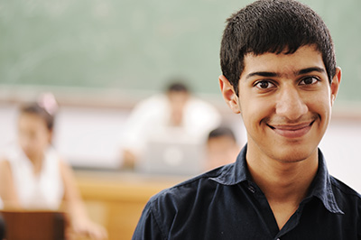 Image of a student in a classroom